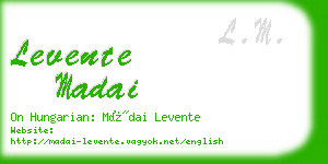 levente madai business card